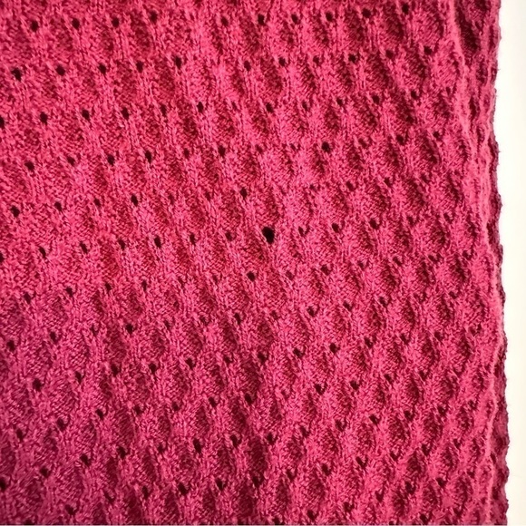 Pink sweater with built in button down shirt - super cute for work! Size L - Picture 6 of 9